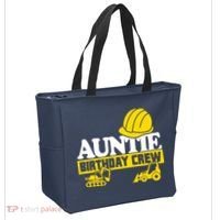 Auntie Birthday Crew Construction Party Tote Bag thumb 2