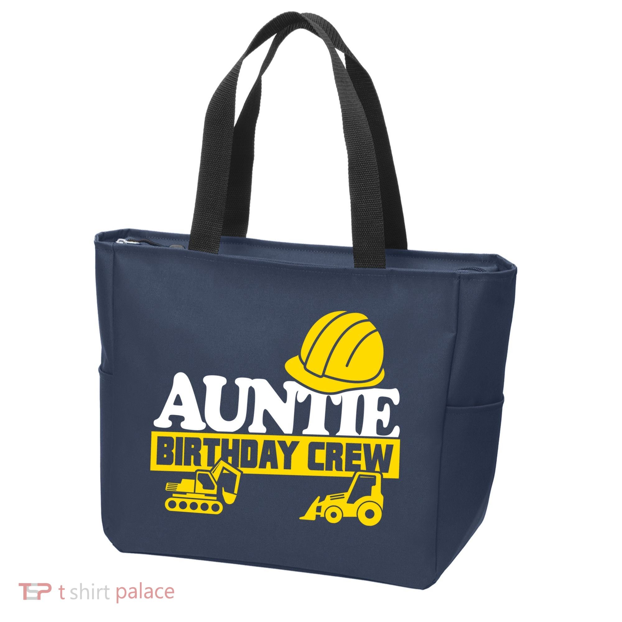 Auntie Birthday Crew Construction Party Tote Bag