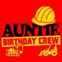Auntie Birthday Crew Construction Party Santa Hat thumb 1