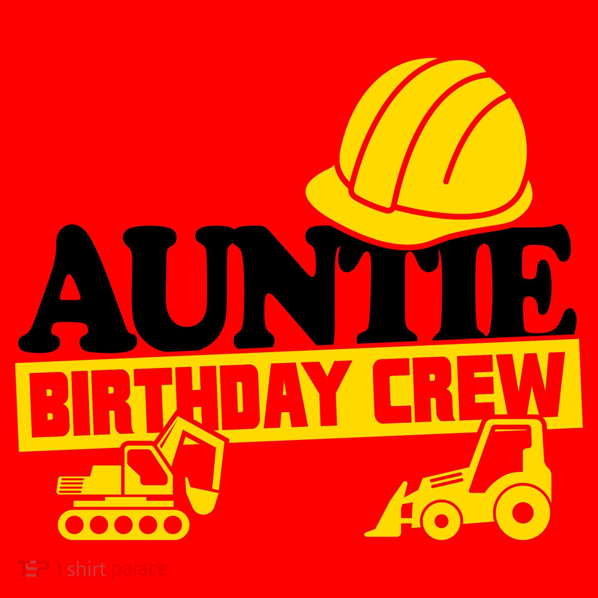 Auntie Birthday Crew Construction Party Santa Hat