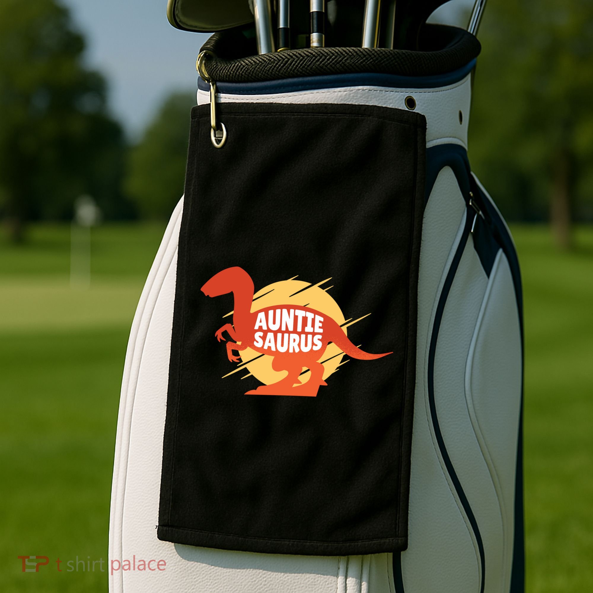 Auntie Saurus Golf Towel