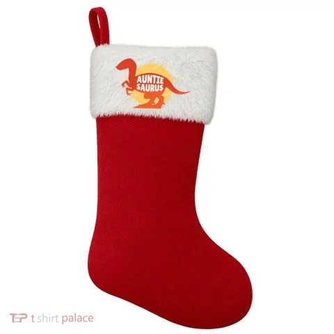 Auntie Saurus Christmas Stocking in the selected color