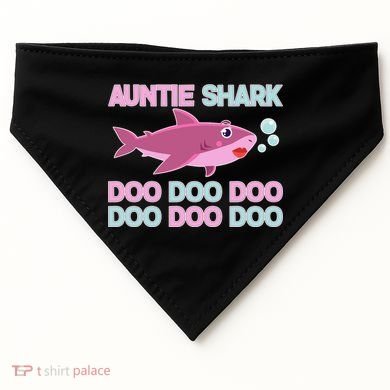 Auntie Shark Doo Doo Doo USA-Made Doggie Bandana