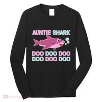Auntie Shark Doo Doo Doo Long Sleeve Shirt thumb 0