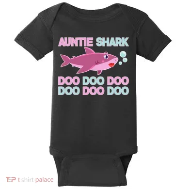 Auntie Shark Doo Doo Doo Baby Bodysuit