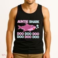 Auntie Shark Doo Doo Doo Tank Top thumb 3