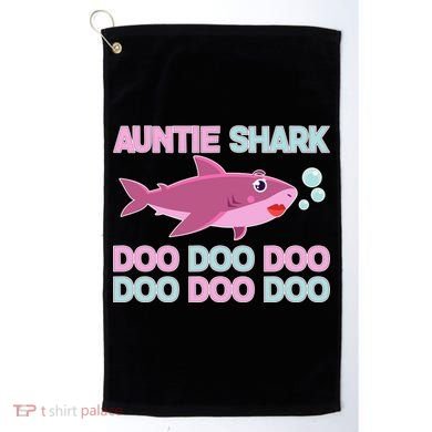 Auntie Shark Doo Doo Doo Golf Towel
