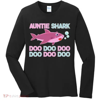 Auntie Shark Doo Doo Doo Women's Long Sleeve Shirt