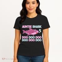 Auntie Shark Doo Doo Doo Women's T-Shirt thumb 4