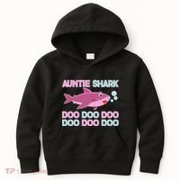 Auntie Shark Doo Doo Doo Kids Hoodie thumb 0