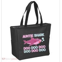 Auntie Shark Doo Doo Doo Tote Bag thumb 2