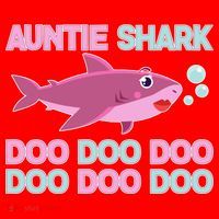 Auntie Shark Doo Doo Doo Santa Hat thumb 1