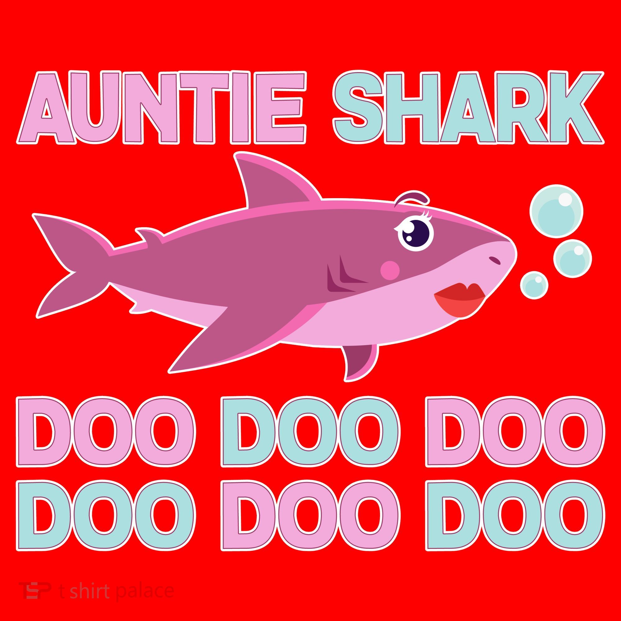 Auntie Shark Doo Doo Doo Santa Hat