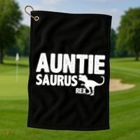 Auntiesaurus Auntie Saurus Rex Golf Towel thumb 1