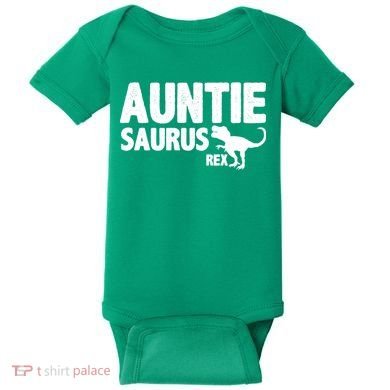 Auntiesaurus Auntie Saurus Rex Baby Bodysuit