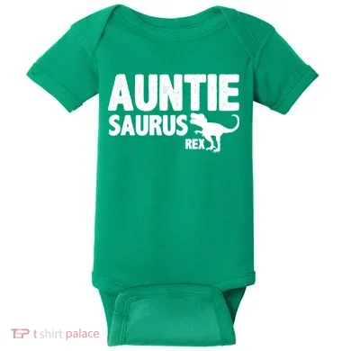 Auntiesaurus Auntie Saurus Rex Baby Bodysuit