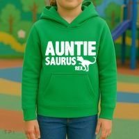 Auntiesaurus Auntie Saurus Rex Kids Hoodie thumb 3