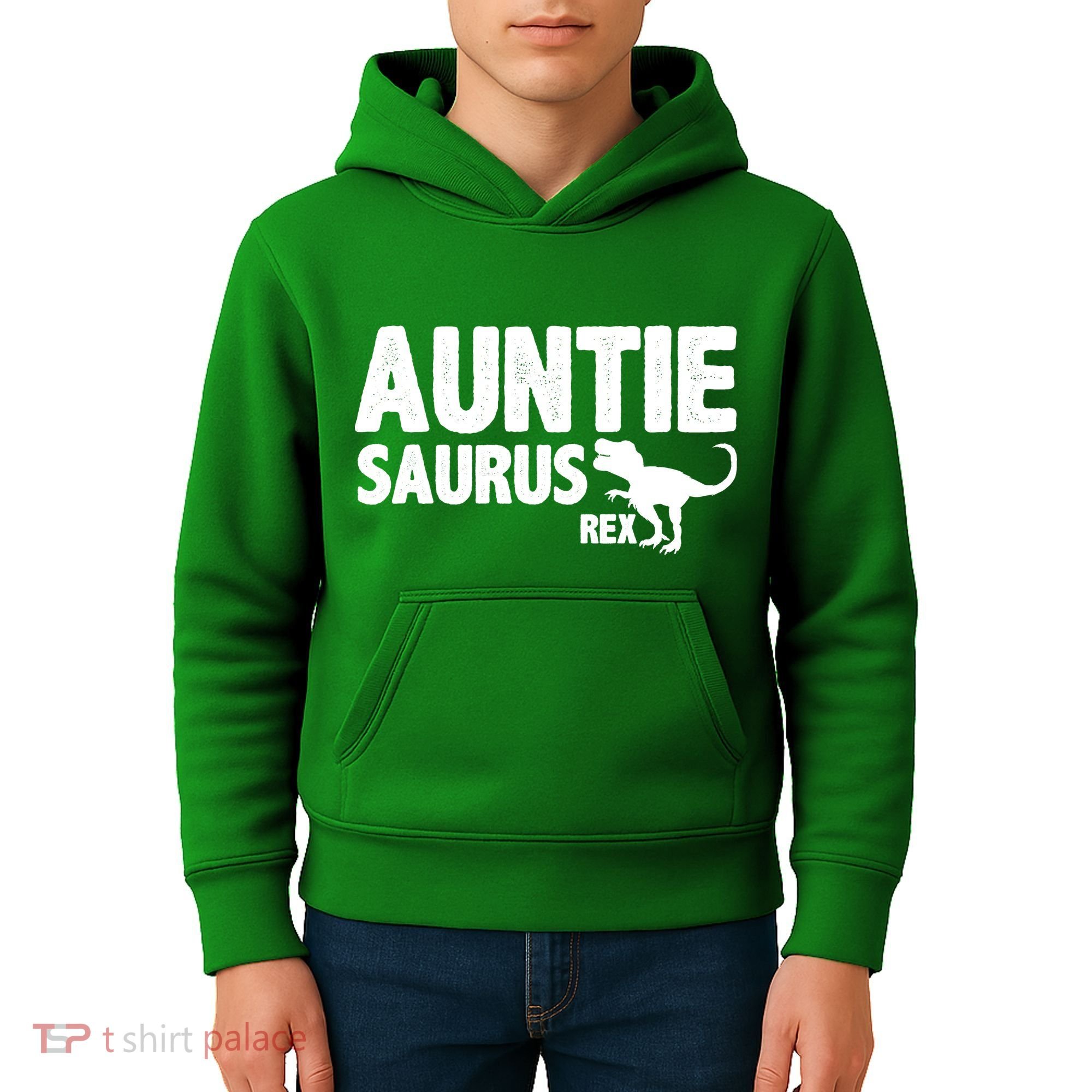 Auntiesaurus Auntie Saurus Rex Kids Hoodie