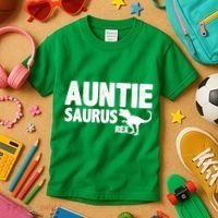 Auntiesaurus Auntie Saurus Rex Kids T-Shirt thumb 3