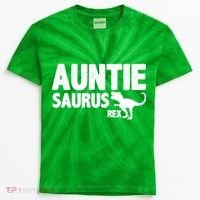 Auntiesaurus Auntie Saurus Rex Kids Tie-Dye T-Shirt thumb 0