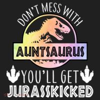 Auntsaurus Jurasskicked Golf Towel thumb 3
