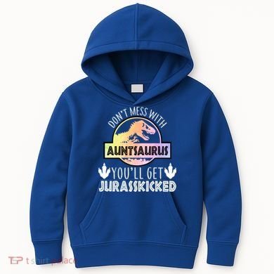 Auntsaurus Jurasskicked Kids Hoodie