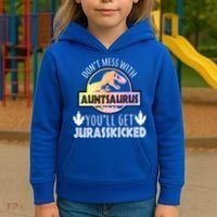 Auntsaurus Jurasskicked Kids Hoodie thumb 3