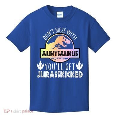 Auntsaurus Jurasskicked Kids T-Shirt