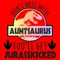 Auntsaurus Jurasskicked Santa Hat thumb 1