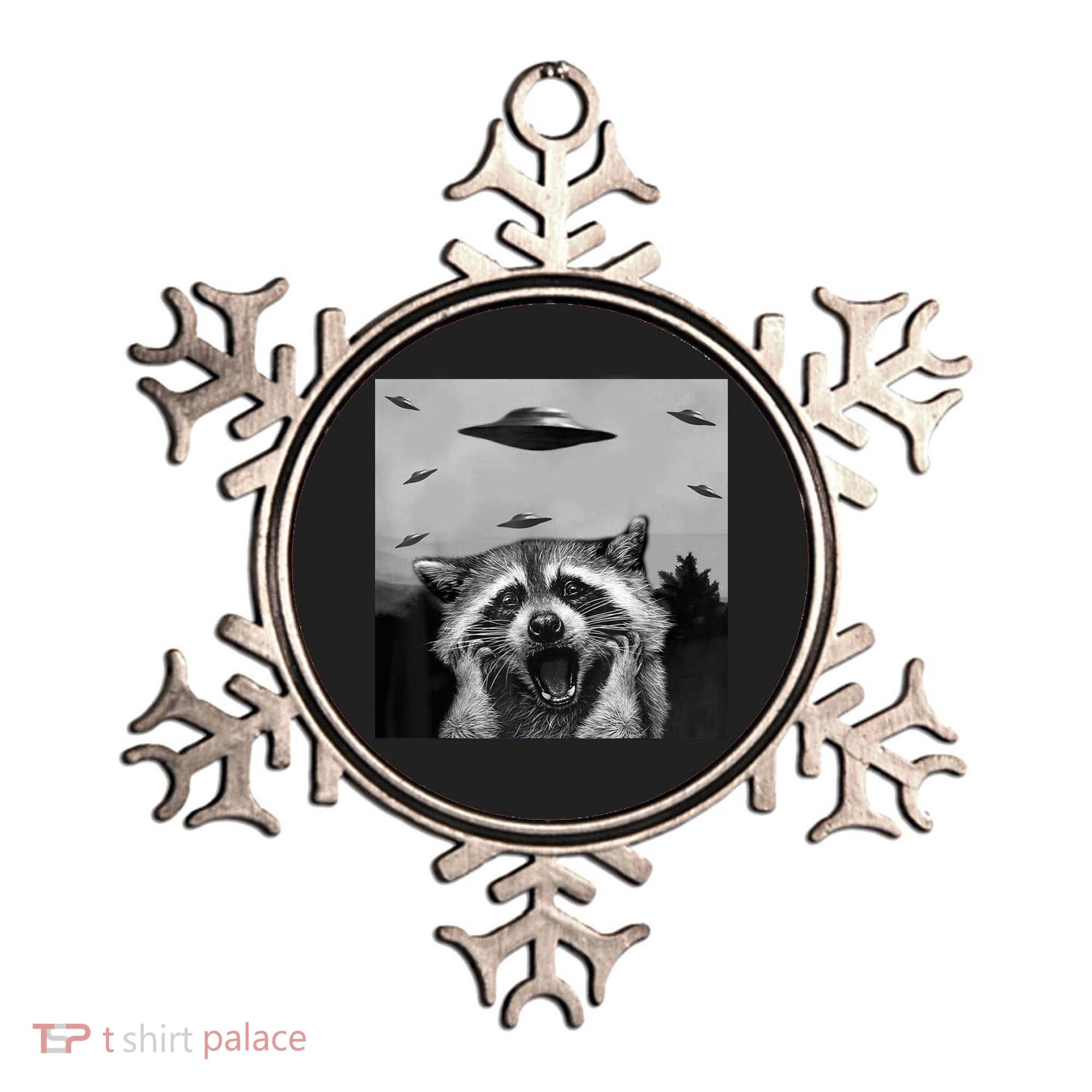 Alien Ufo Raccoon Ornament