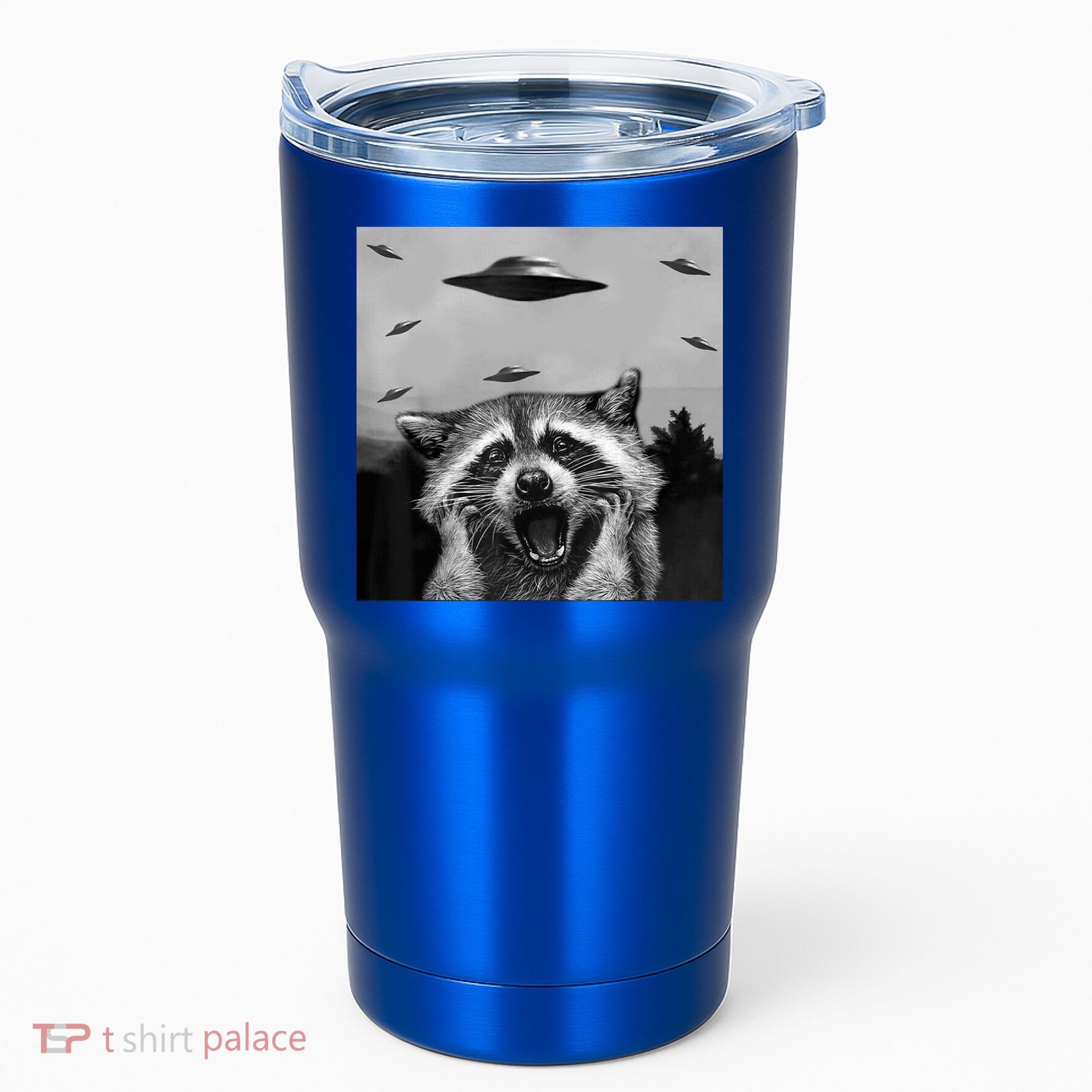 Alien Ufo Raccoon Tumbler