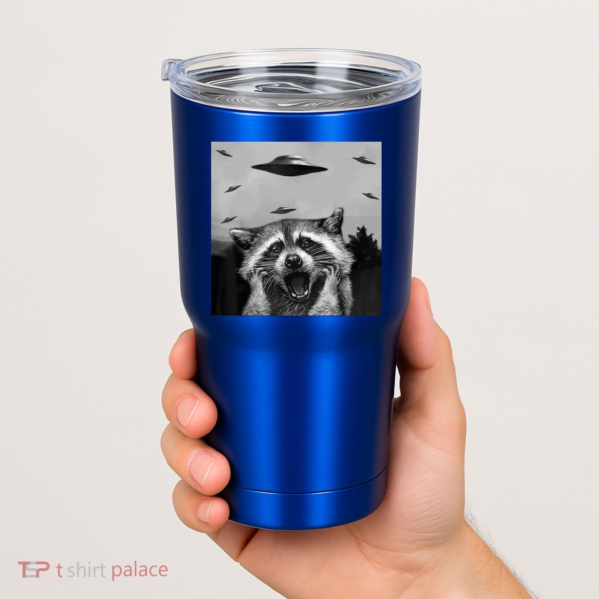 Alien Ufo Raccoon Tumbler