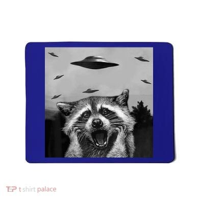 Alien Ufo Raccoon Mousepad