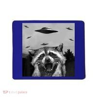 Alien Ufo Raccoon Mousepad thumb 0