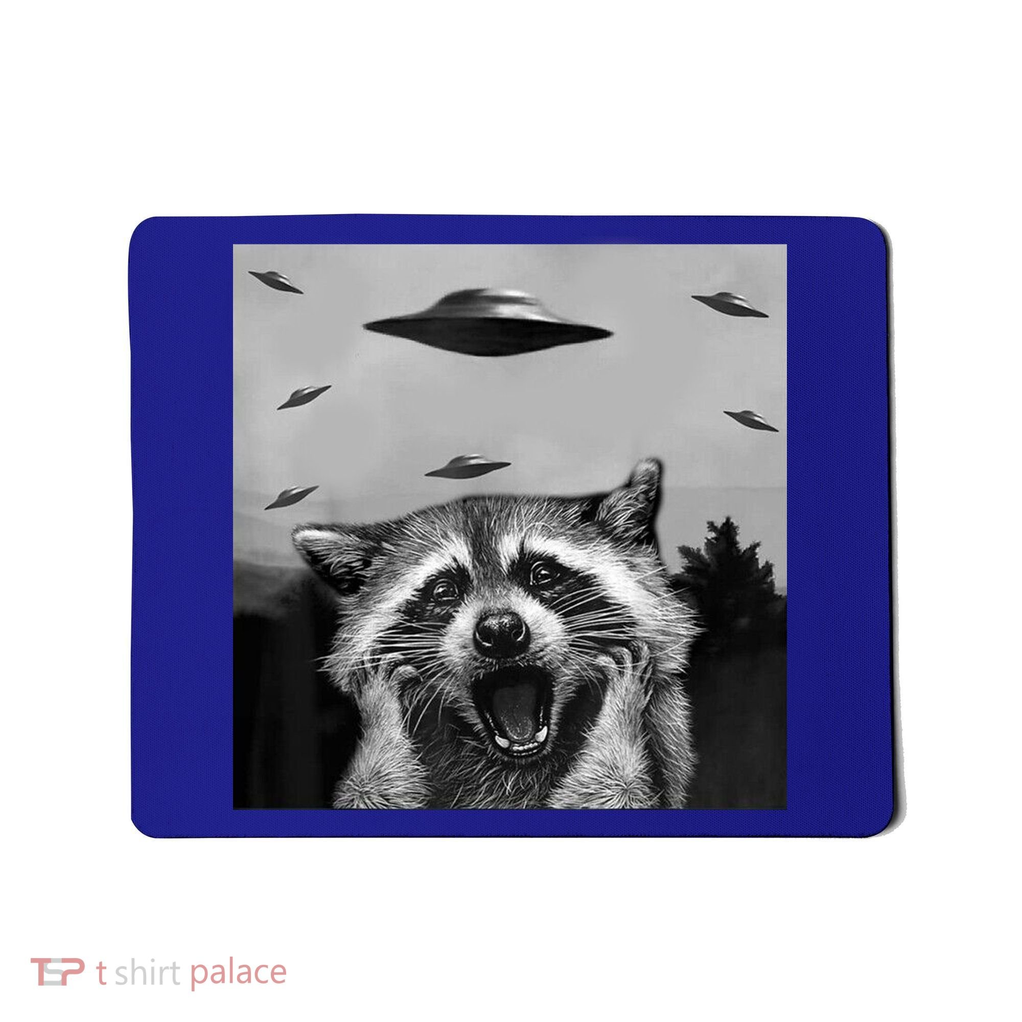 Alien Ufo Raccoon Mousepad