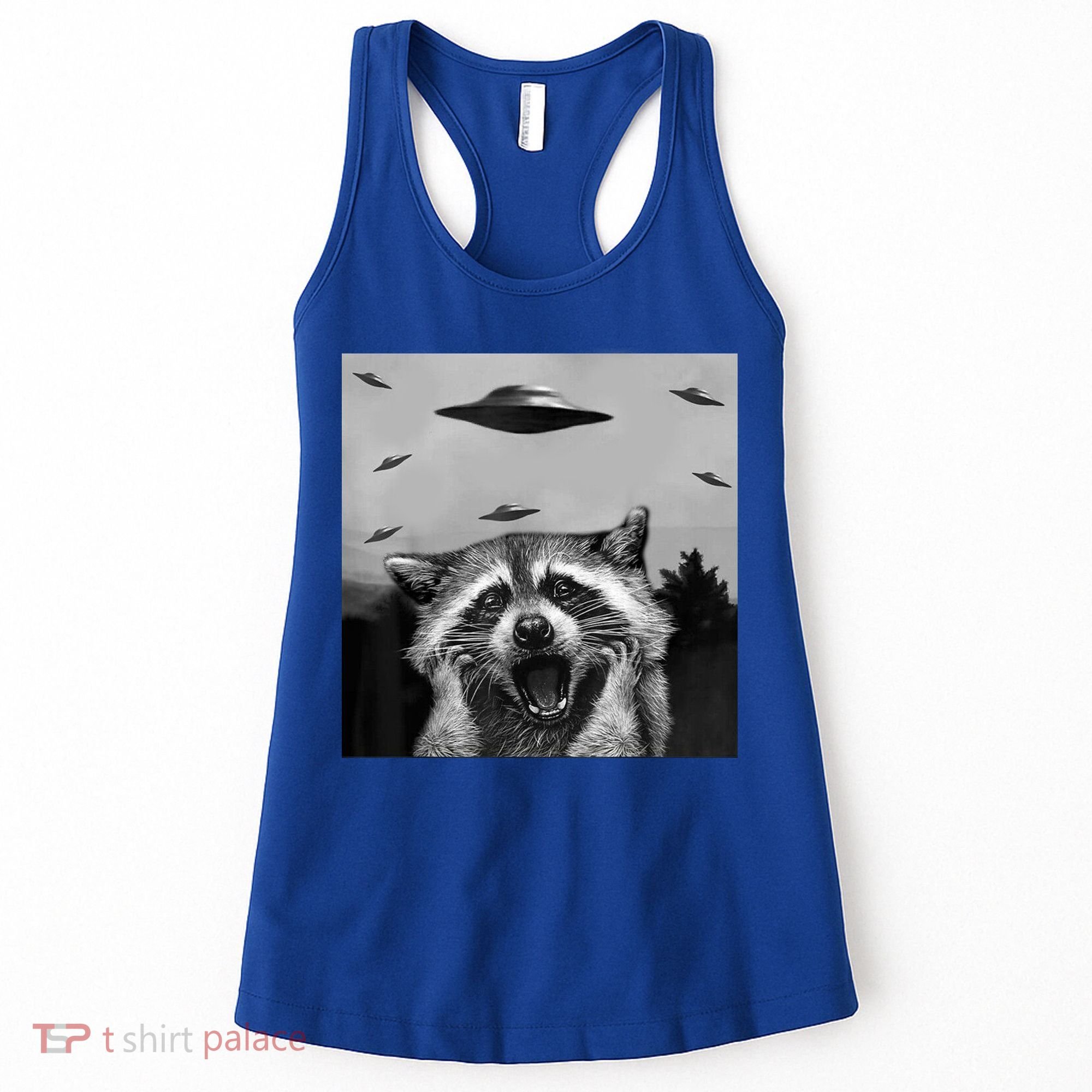 Alien Ufo Raccoon Women's Tank Top