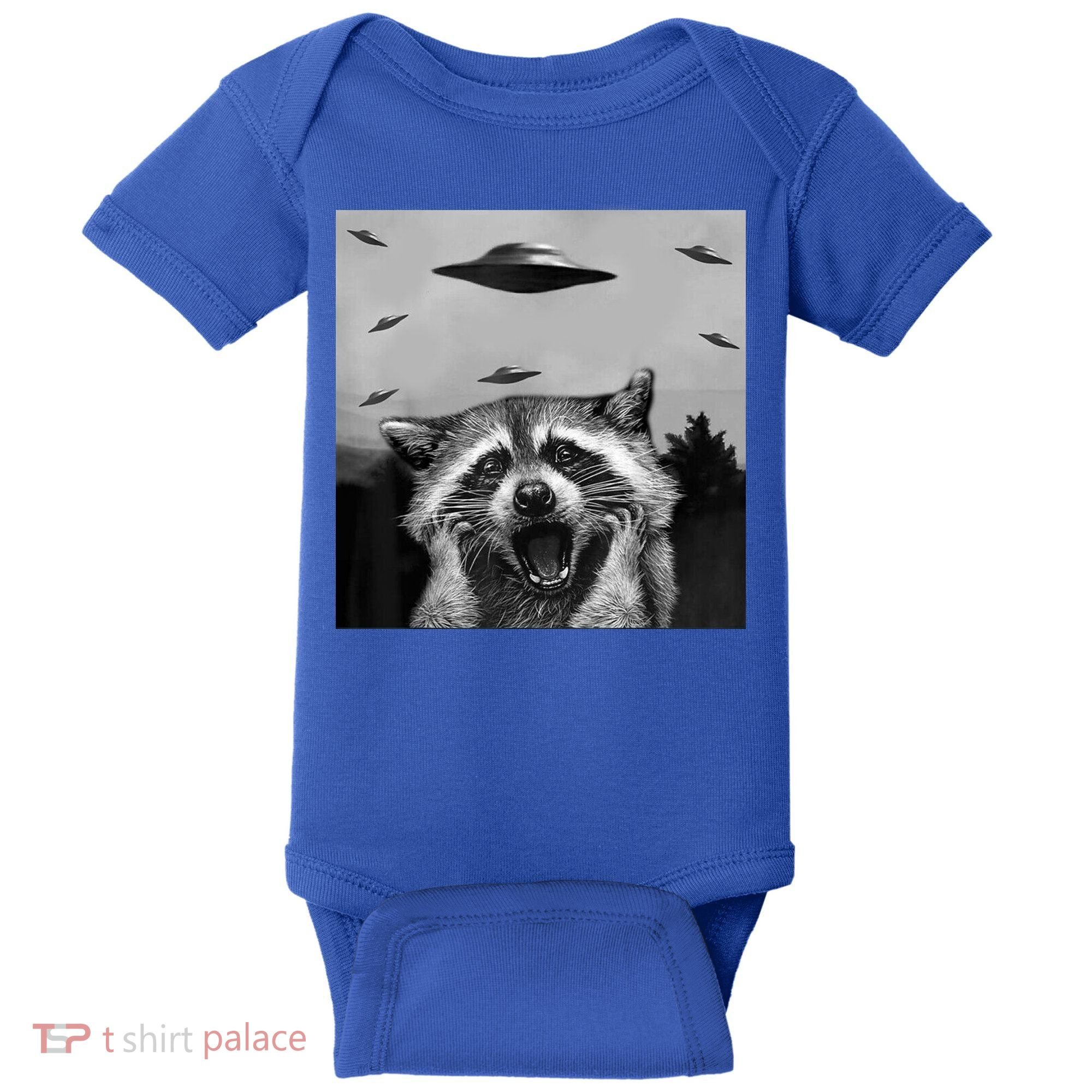 Alien Ufo Raccoon Baby Bodysuit