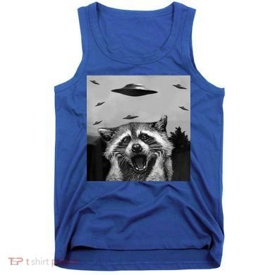 Alien Ufo Raccoon Tank Top