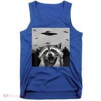 Alien Ufo Raccoon Tank Top thumb 0