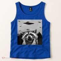 Alien Ufo Raccoon Tank Top thumb 2