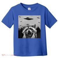 Alien Ufo Raccoon Toddler T-Shirt thumb 0