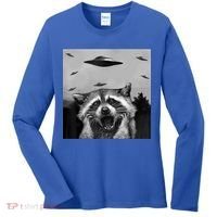 Alien Ufo Raccoon Women's Long Sleeve Shirt thumb 0