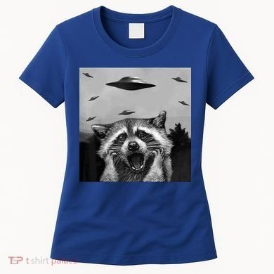 Alien Ufo Raccoon Women's T-Shirt