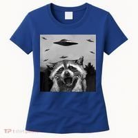 Alien Ufo Raccoon Women's T-Shirt thumb 0