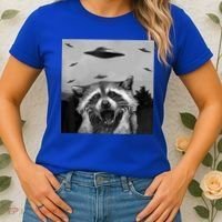 Alien Ufo Raccoon Women's T-Shirt thumb 2