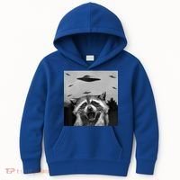 Alien Ufo Raccoon Kids Hoodie thumb 0