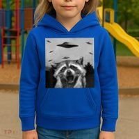 Alien Ufo Raccoon Kids Hoodie thumb 3