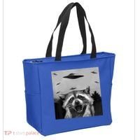 Alien Ufo Raccoon Tote Bag thumb 2