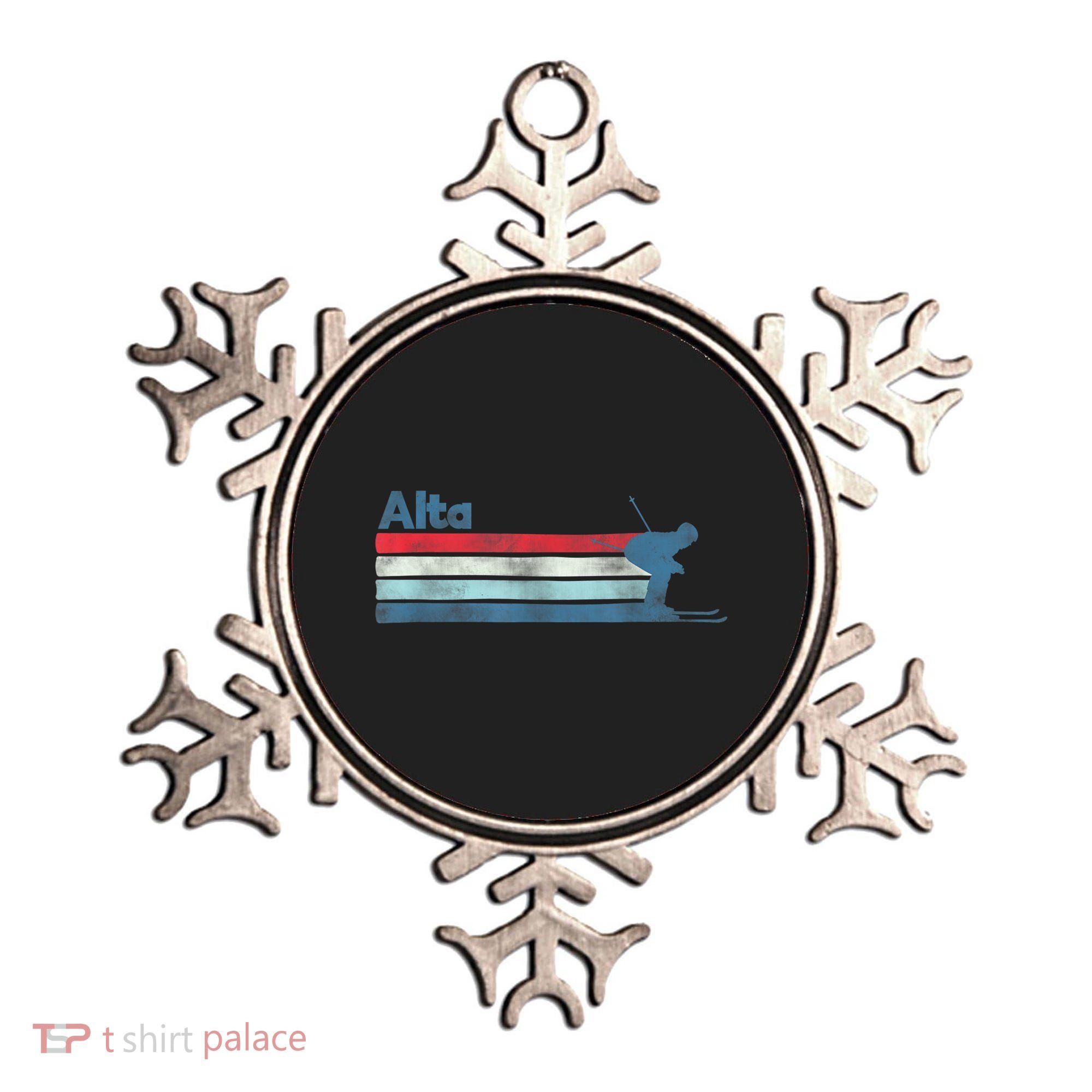 Alta Utah Retro Ski Ornament