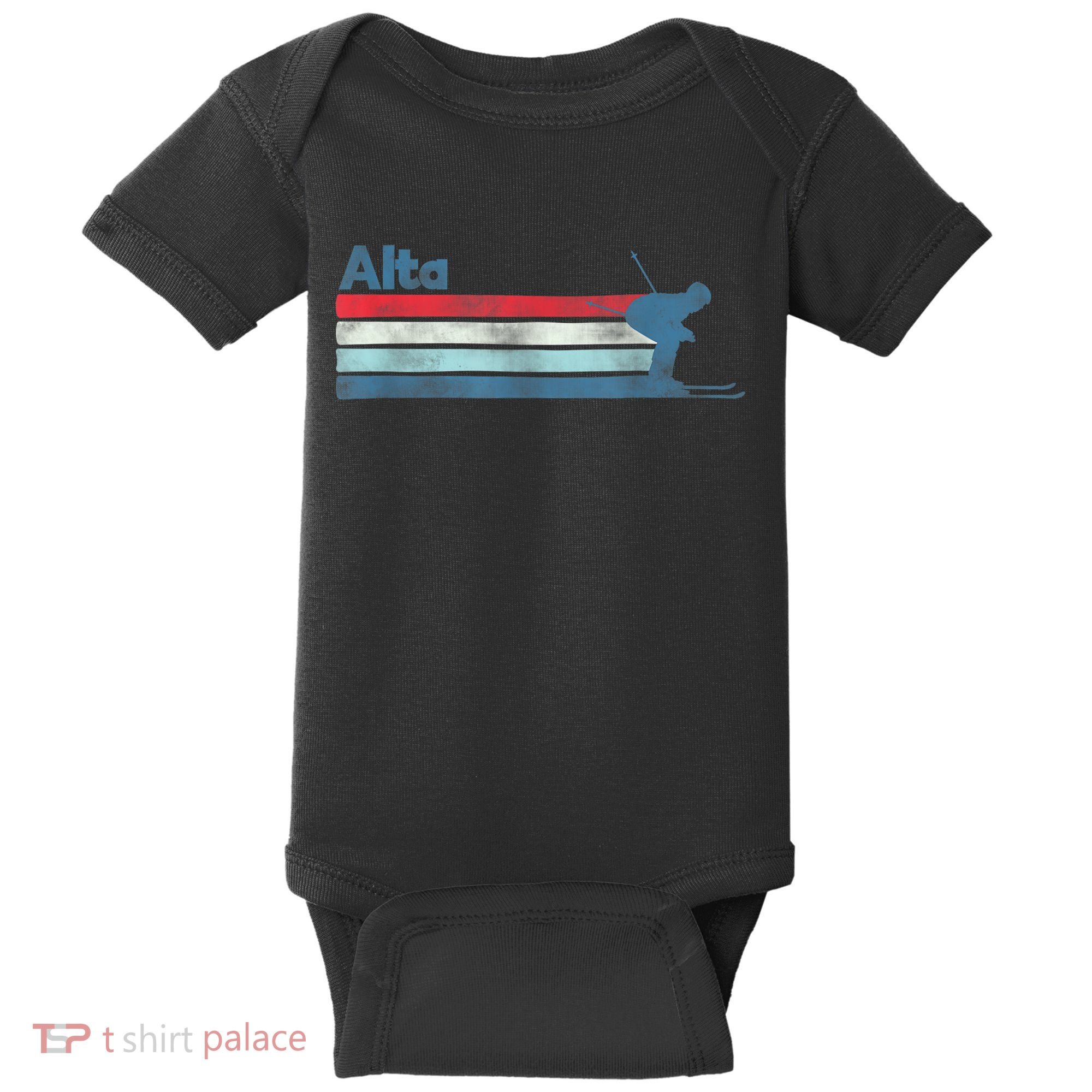 Alta Utah Retro Ski Baby Bodysuit
